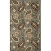 Superior Indoor Area Rug, Jute Backing, Traditional Farmhouse Floral Block, Ideal for Entryway, Living Room, Kitchen, Bedroom, Hallway, Floor Cover, Ruban Collection, 5′ x 8′, Taupe(Slate)