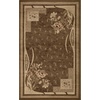 Superior Indoor Area Rug, Jute Backing, Traditional Farmhouse Floral Block, Ideal for Entryway, Living Room, Kitchen, Bedroom, Hallway, Floor Cover, Ruban Collection, 5′ x 8′, Taupe(Beige Brown)