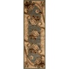 Superior Indoor Area Rug, Jute Backing, Traditional Farmhouse Floral Block, Ideal for Entryway, Living Room, Kitchen, Bedroom, Hallway, Floor Cover, Ruban Collection, 5′ x 8′, Taupe(Brown Green – Z)