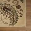 Superior Indoor Area Rug, Jute Backing, Traditional Farmhouse Floral Block, Ideal for Entryway, Living Room, Kitchen, Bedroom, Hallway, Floor Cover, Ruban Collection, 5′ x 8′, Taupe(Beige)