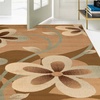 Superior Indoor Area Rug, Jute Backing, Traditional Farmhouse Floral Block, Ideal for Entryway, Living Room, Kitchen, Bedroom, Hallway, Floor Cover, Ruban Collection, 5′ x 8′, Taupe(Taupe)