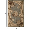 Superior Indoor Area Rug, Jute Backing, Traditional Farmhouse Floral Block, Ideal for Entryway, Living Room, Kitchen, Bedroom, Hallway, Floor Cover, Ruban Collection, 5′ x 8′, Taupe(Rinceau – Slate)