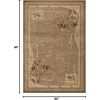 Superior Indoor Area Rug, Jute Backing, Traditional Farmhouse Floral Block, Ideal for Entryway, Living Room, Kitchen, Bedroom, Hallway, Floor Cover, Ruban Collection, 5′ x 8′, Taupe(Brown)