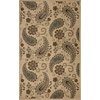 Superior Indoor Area Rug, Jute Backing, Traditional Farmhouse Floral Block, Ideal for Entryway, Living Room, Kitchen, Bedroom, Hallway, Floor Cover, Ruban Collection, 5′ x 8′, Taupe(Beige – Z)