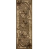 Superior Indoor Area Rug, Jute Backing, Traditional Farmhouse Floral Block, Ideal for Entryway, Living Room, Kitchen, Bedroom, Hallway, Floor Cover, Ruban Collection, 5′ x 8′, Taupe(Brown Ivory – Z)