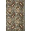 Superior Indoor Area Rug, Jute Backing, Traditional Farmhouse Floral Block, Ideal for Entryway, Living Room, Kitchen, Bedroom, Hallway, Floor Cover, Ruban Collection, 5′ x 8′, Taupe(Slate – Z)