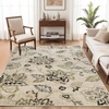 Superior Danvers Collection Area Rug, Modern Elegant Damask Pattern, 10mm Pile with Jute Backing, Affordable Contemporary Rugs – Brown, 4′ x 6′ Rug(Multi-colored)