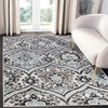 Superior Indoor Area Rug, Jute Backed, Modern Oriental Floral Damask Floor Decor for Office, Living Room, Bedroom, Entryway, Dining/Kitchen, Hardwood, Tile, Augusta Collection, 3′ x 5′, Turquoise