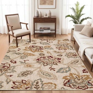 Superior Danvers Collection Area Rug, Modern Elegant Damask Pattern, 10mm Pile with Jute Backing, Affordable Contemporary Rugs – Brown, 4′ x 6′ Rug(Stone – Z)