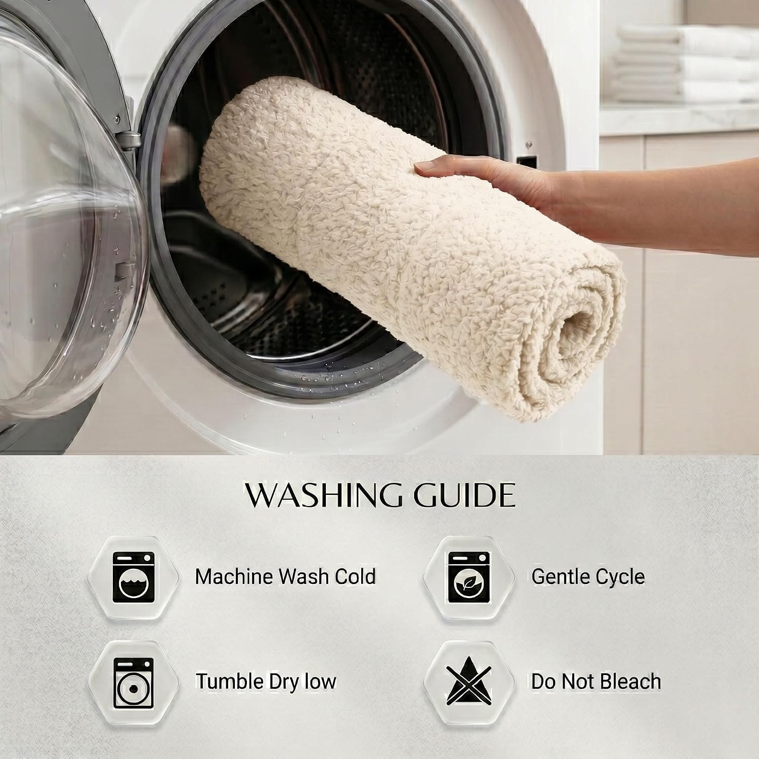 image:imageSuperior Cotton Washable Bath Rug Non Slip Runner 1 Piece Set Ivory Absorbent Combed Cotton Bath Rug Runner or Rug Set Bathroom Vanity or Kitchen Sink Includes One 2 x 5 Feet Checkered Runner