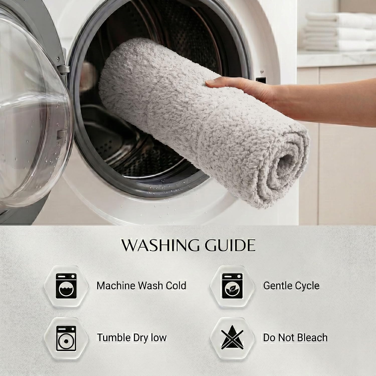 image:imageSuperior Cotton Washable Bath Rug Non Slip Runner 1 Piece Set Silver Absorbent Combed Cotton Bath Rug Runner or Rug Set Bathroom Vanity or Kitchen Sink Includes One 2 x 5 Feet Checkered Runner