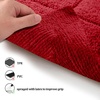 Superior Cotton Washable Bath Rug, Non Slip Runner, 1 Piece Set, Burgundy | Absorbent Combed Cotton Bath Rug Runner or Rug Set, Bathroom Vanity or Kitchen Sink, Includes One 2 x 5 Feet Checkered Runner