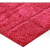 Superior Cotton Washable Bath Rug, Non Slip Runner, 1 Piece Set, Burgundy | Absorbent Combed Cotton Bath Rug Runner or Rug Set, Bathroom Vanity or Kitchen Sink, Includes One 2 x 5 Feet Checkered Runner