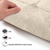 Superior Cotton Washable Bath Rug, Non Slip Runner, 1 Piece Set, Ivory | Absorbent Combed Cotton Bath Rug Runner or Rug Set, Bathroom Vanity or Kitchen Sink, Includes One 2 x 5 Feet Checkered Runner