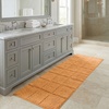 Superior Cotton Washable Bath Rug, Non Slip Runner, 1 Piece Set, Rust | Absorbent Combed Cotton Bath Rug Runner or Rug Set, Bathroom Vanity or Kitchen Sink, Includes One 2 x 5 Feet Checkered Runner