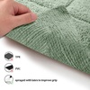 Superior Cotton Washable Bath Rug, Non Slip Runner, 1 Piece Set, Sage | Absorbent Combed Cotton Bath Rug Runner or Rug Set, Bathroom Vanity or Kitchen Sink, Includes One 2 x 5 Feet Checkered Runner