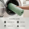 Superior Cotton Washable Bath Rug, Non Slip Runner, 1 Piece Set, Sage | Absorbent Combed Cotton Bath Rug Runner or Rug Set, Bathroom Vanity or Kitchen Sink, Includes One 2 x 5 Feet Checkered Runner