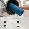 Superior Cotton Washable Bath Rug, Non Slip Runner, 1 Piece Set, Sapphire | Absorbent Combed Cotton Bath Rug Runner or Rug Set, Bathroom Vanity or Kitchen Sink, Includes One 2 x 5 Feet Checkered Runner