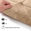 Superior Cotton Washable Bath Rug, Non Slip Runner, 1 Piece Set, Taupe | Absorbent Combed Cotton Bath Rug Runner or Rug Set, Bathroom Vanity or Kitchen Sink, Includes One 2 x 5 Feet Checkered Runner