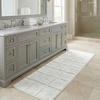 Superior Cotton Washable Bath Rug, Non Slip Runner, 1 Piece Set, White | Absorbent Combed Cotton Bath Rug Runner or Rug Set, Bathroom Vanity or Kitchen Sink, Includes One 2 x 5 Feet Checkered Runner