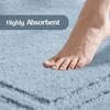 Superior Cotton Washable Bath Rug with Runner Bundle Set, 3 Piece, | Non slip Highly Absorbent Solid Design for Double Vanity, Tub or Shower, Set Includes 1 Small Rug, 1 Large Rug, 1 Runner