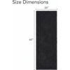 Superior Cotton Washable Bath Rug with Runner Bundle Set, 3 Piece, Black | Non slip Highly Absorbent Solid Design for Double Vanity, Tub or Shower, Set Includes 1 Small Rug, 1 Large Rug, 1 Runner