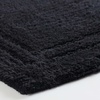 Superior Cotton Washable Bath Rug with Runner Bundle Set, 3 Piece, Black | Non slip Highly Absorbent Solid Design for Double Vanity, Tub or Shower, Set Includes 1 Small Rug, 1 Large Rug, 1 Runner