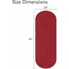 Superior Cotton Washable Bath Rug with Runner Bundle Set, 3 Piece, Burgundy | Non slip Highly Absorbent Oval Design for Double Vanity, Tub or Shower, Set Includes 1 Small Rug, 1 Large Rug, 1 Runner