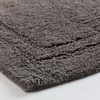 Superior Cotton Washable Bath Rug with Runner Bundle Set, 3 Piece, Charcoal | Non slip Highly Absorbent Solid Design for Double Vanity, Tub or Shower, Set Includes 1 Small Rug, 1 Large Rug, 1 Runner