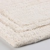 Superior Cotton Washable Bath Rug with Runner Bundle Set, 3 Piece, Cream | Non slip Highly Absorbent Solid Design for Double Vanity, Tub or Shower, Set Includes 1 Small Rug, 1 Large Rug, 1 Runner