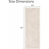 Superior Cotton Washable Bath Rug with Runner Bundle Set, 3 Piece, Cream | Non slip Highly Absorbent Solid Design for Double Vanity, Tub or Shower, Set Includes 1 Small Rug, 1 Large Rug, 1 Runner