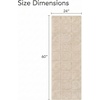 Superior Cotton Washable Bath Rug with Runner Bundle Set, 3 Piece, Ivory | Non slip Highly Absorbent Checkered Design for Double Vanity, Tub or Shower, Set Includes 1 Small Rug, 1 Large Rug, 1 Runner