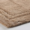 Superior Cotton Washable Bath Rug with Runner Bundle Set, 3 Piece, Latte | Non slip Highly Absorbent Solid Design for Double Vanity, Tub or Shower, Set Includes 1 Small Rug, 1 Large Rug, 1 Runner