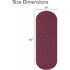 Superior Cotton Washable Bath Rug with Runner Bundle Set, 3 Piece, Plum | Non slip Highly Absorbent Oval Design for Double Vanity, Tub or Shower, Set Includes 1 Small Rug, 1 Large Rug, 1 Runner