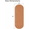 Superior Cotton Washable Bath Rug with Runner Bundle Set, 3 Piece, Rust | Non slip Highly Absorbent Oval Design for Double Vanity, Tub or Shower, Set Includes 1 Small Rug, 1 Large Rug, 1 Runner