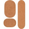 Superior Cotton Washable Bath Rug with Runner Bundle Set, 3 Piece, Rust | Non slip Highly Absorbent Oval Design for Double Vanity, Tub or Shower, Set Includes 1 Small Rug, 1 Large Rug, 1 Runner