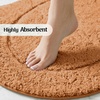 Superior Cotton Washable Bath Rug with Runner Bundle Set, 3 Piece, Rust | Non slip Highly Absorbent Oval Design for Double Vanity, Tub or Shower, Set Includes 1 Small Rug, 1 Large Rug, 1 Runner