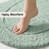 Superior Cotton Washable Bath Rug with Runner Bundle Set, 3 Piece, Sage | Non slip Highly Absorbent Oval Design for Double Vanity, Tub or Shower, Set Includes 1 Small Rug, 1 Large Rug, 1 Runner