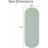 Superior Cotton Washable Bath Rug with Runner Bundle Set, 3 Piece, Sage | Non slip Highly Absorbent Oval Design for Double Vanity, Tub or Shower, Set Includes 1 Small Rug, 1 Large Rug, 1 Runner