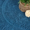 Superior Cotton Washable Bath Rug with Runner Bundle Set, 3 Piece, Sapphire | Non slip Highly Absorbent Oval Design for Double Vanity, Tub or Shower, Set Includes 1 Small Rug, 1 Large Rug, 1 Runner