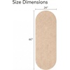 Superior Cotton Washable Bath Rug with Runner Bundle Set, 3 Piece, Taupe | Non slip Highly Absorbent Oval Design for Double Vanity, Tub or Shower, Set Includes 1 Small Rug, 1 Large Rug, 1 Runner