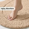 Superior Cotton Washable Bath Rug with Runner Bundle Set, 3 Piece, Taupe | Non slip Highly Absorbent Oval Design for Double Vanity, Tub or Shower, Set Includes 1 Small Rug, 1 Large Rug, 1 Runner