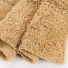 Superior Cotton Washable Bath Rug with Runner Bundle Set, 3 Piece, Toast | Non slip Highly Absorbent Checkered Design for Double Vanity, Tub or Shower, Set Includes 1 Small Rug, 1 Large Rug, 1 Runner
