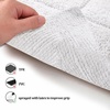 Superior Cotton Washable Bath Rug with Runner Bundle Set, 3 Piece, White | Non slip Highly Absorbent Checkered Design for Double Vanity, Tub or Shower, Set Includes 1 Small Rug, 1 Large Rug, 1 Runner