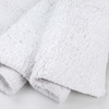 Superior Cotton Washable Bath Rug with Runner Bundle Set, 3 Piece, White | Non slip Highly Absorbent Checkered Design for Double Vanity, Tub or Shower, Set Includes 1 Small Rug, 1 Large Rug, 1 Runner