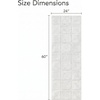 Superior Cotton Washable Bath Rug with Runner Bundle Set, 3 Piece, White | Non slip Highly Absorbent Checkered Design for Double Vanity, Tub or Shower, Set Includes 1 Small Rug, 1 Large Rug, 1 Runner