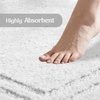 Superior Cotton Washable Bath Rug with Runner Bundle Set, 3 Piece, White | Non slip Highly Absorbent Solid Design for Double Vanity, Tub or Shower, Set Includes 1 Small Rug, 1 Large Rug, 1 Runner