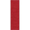Superior Cotton Washable Bath Rug, Non Slip Runner, 1 Piece Set, Burgundy | Absorbent Combed Cotton Bath Rug Runner or Rug Set, Bathroom Vanity or Kitchen Sink, Includes One 2 x 5 Feet Checkered Runner