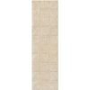 Superior Cotton Washable Bath Rug, Non Slip Runner, 1 Piece Set, Ivory | Absorbent Combed Cotton Bath Rug Runner or Rug Set, Bathroom Vanity or Kitchen Sink, Includes One 2 x 5 Feet Checkered Runner