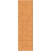 Superior Cotton Washable Bath Rug, Non Slip Runner, 1 Piece Set, Rust | Absorbent Combed Cotton Bath Rug Runner or Rug Set, Bathroom Vanity or Kitchen Sink, Includes One 2 x 5 Feet Checkered Runner